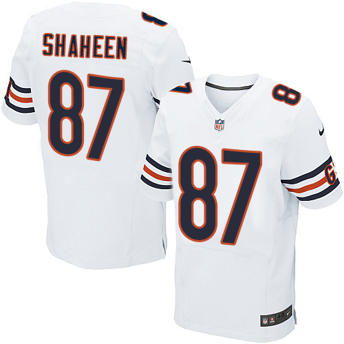 Nike Chicago Bears #87 Adam Shaheen White Men's Stitched NFL Elite Jersey