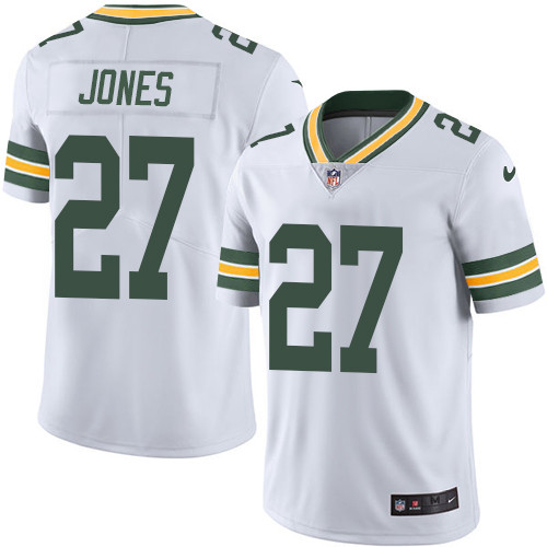 Nike Green Bay Packers #27 Josh Jones White Men's Stitched NFL Vapor Untouchable Limited Jersey