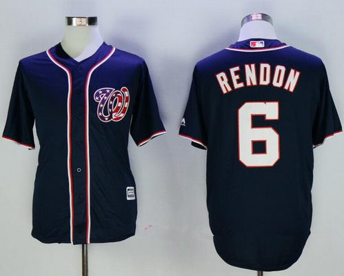 Men's Washington Nationals #6 Anthony Rendon Navy Blue Alternate Stitched MLB Majestic Cool Base Jersey