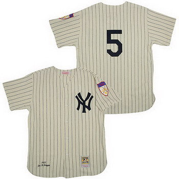 New York Yankees #5 Joe DiMaggio white Throwback jerseys