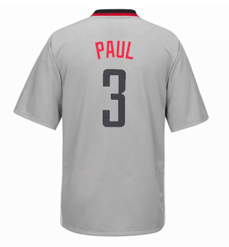 Men's Houston Rockets #3 Chris Paul New Gray Short-Sleeved Stitched NBA Adidas Revolution 30 Swingman Jersey