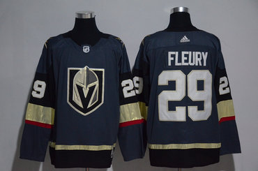 Vegas Golden Knights #29 Marc-Andre Fleury Steel Grey 2017-2018 adidas Hockey Stitched NHL Jersey