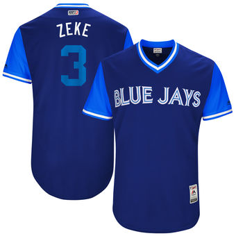 Men's Toronto Blue Jays Ezequiel Carrera Zeke Majestic Royal 2017 Players Weekend Authentic Jersey