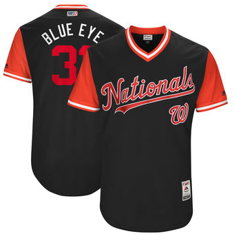 Men's Washington Nationals Max Scherzer Blue Eye Majestic Navy 2017 Players Weekend Authentic Jersey