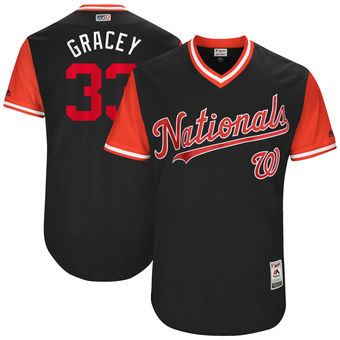 Men's Washington Nationals Matt Grace Gracey Majestic Navy 2017 Players Weekend Authentic Jersey