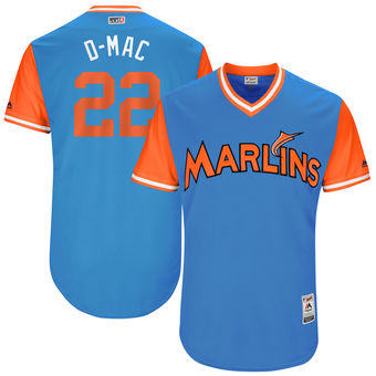 Men's Miami Marlins Dustin McGowan D-Mac Majestic Blue 2017 Players Weekend Authentic Jersey