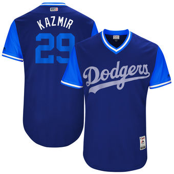 Men's Los Angeles Dodgers Scott Kazmir Kazmir Majestic Royal 2017 Players Weekend Authentic Jersey