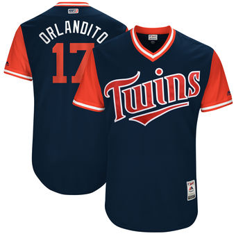 Men's Minnesota Twins Jose Berrios Orlandito Majestic Navy 2017 Players Weekend Authentic Jersey