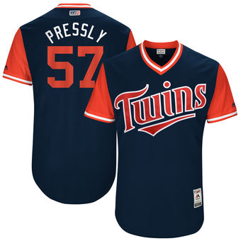 Men's Minnesota Twins Ryan Pressly Pressly Majestic Navy 2017 Players Weekend Authentic Jersey