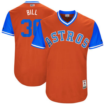 Men's Houston Astros Will Harris Bill Majestic Orange 2017 Players Weekend Authentic Jersey