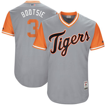 Men's Detroit Tigers Ian Kinsler Bootsie Majestic Gray 2017 Players Weekend Authentic Jersey