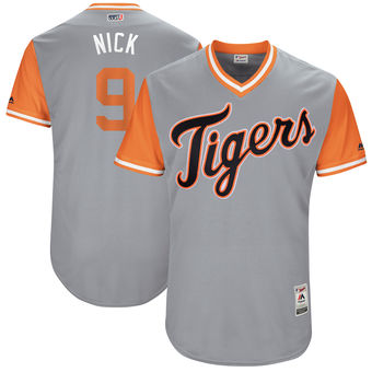 Men's Detroit Tigers Nicholas Castellanos Nick Majestic Gray 2017 Players Weekend Authentic Jersey