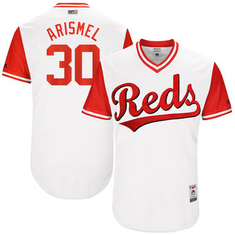 Men's Cincinnati Reds Arismendy Alcantara Arismel Majestic White 2017 Players Weekend Authentic Jersey