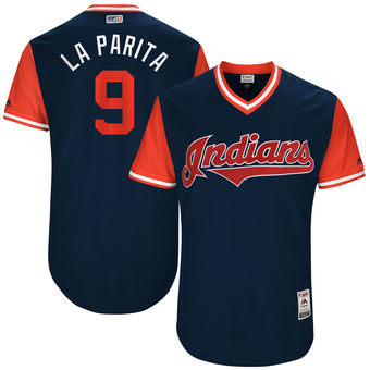 Men's Cleveland Indians Erik Gonzalez La Parita Majestic Navy 2017 Players Weekend Authentic Jersey