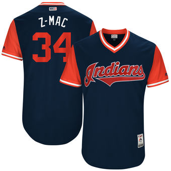 Men's Cleveland Indians Zach McAllister Z-Mac Majestic Navy 2017 Players Weekend Authentic Jersey