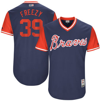 Men's Atlanta Braves Sam Freeman Freezy Majestic Navy 2017 Players Weekend Authentic Jersey