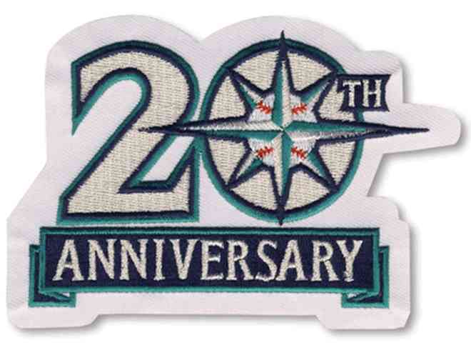 1996 Seattle Mariners 20th Anniversary Patch