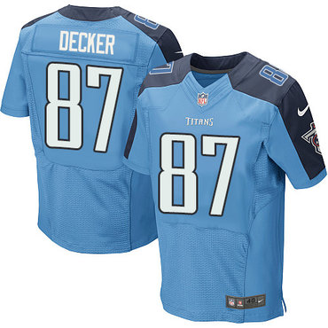 Nike Tennessee Titans #87 Eric Decker Light Blue Team Color Men's Stitched NFL Elite Jersey