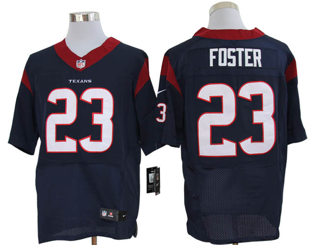 Size 60 4XL-Arian Foster Houston Texans #23 Navy Blue Stitched Nike Elite NFL Jerseys