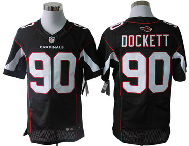 Size 60 4XL-Dockett Arizona Cardinals #90 Black Stitched Nike Elite NFL Jerseys