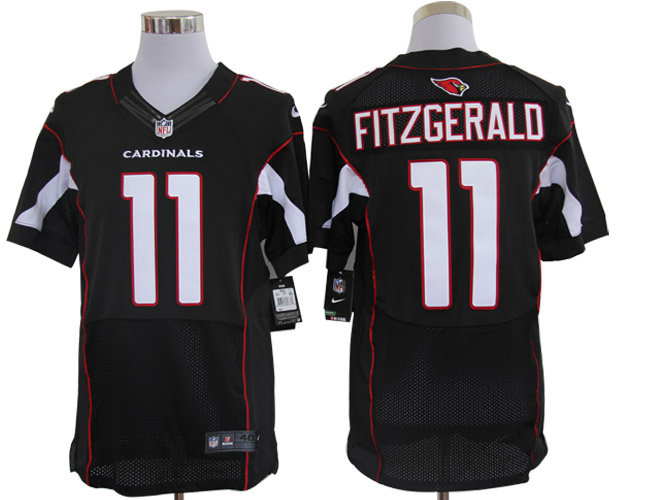 Size 60 4XL-Larry Fitzgerald Arizona Cardinals #11 Black Stitched Nike Elite NFL Jerseys