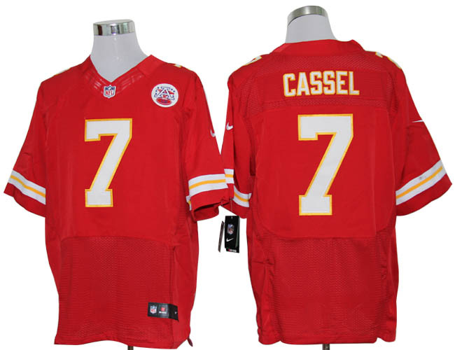 Size 60 4XL-Matt Cassel Kansas City Chiefs #7 Red Stitched Nike Elite NFL Jerseys