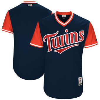 Custom Men's Minnesota Twins Majestic Navy 2017 Players Weekend Authentic Team Jersey