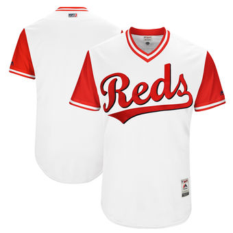 Custom Men's Cincinnati Reds Majestic White 2017 Players Weekend Authentic Team Jersey