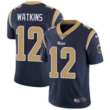 Nike Los Angeles Rams #12 Sammy Watkins Navy Blue Team Color Men's Stitched NFL Vapor Untouchable Limited Jersey