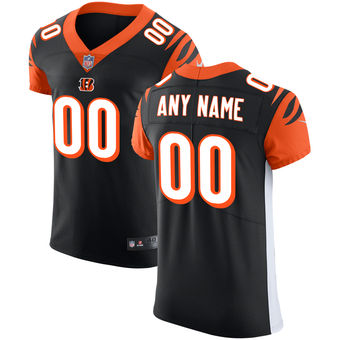 Men's Cincinnati Bengals Nike Black Vapor Untouchable Custom Elite Jersey