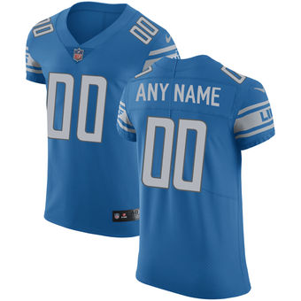 Men's Detroit Lions Nike Blue Vapor Untouchable Custom Elite Jersey