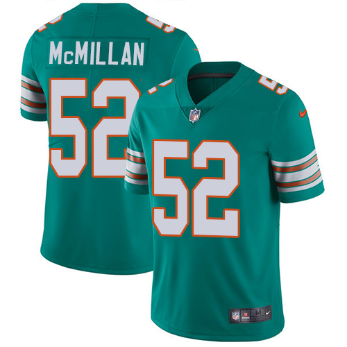 Youth Nike Dolphins #52 Raekwon McMillan Aqua Green Alternate Stitched NFL Vapor Untouchable Limited Jersey