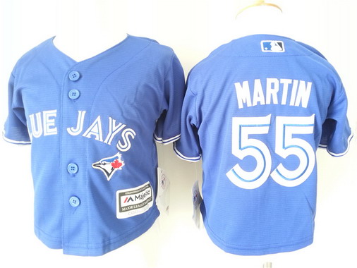 Toddler Toronto Blue Jays #55 Russell Martin Alternate Blue MLB Majestic Baseball Jersey