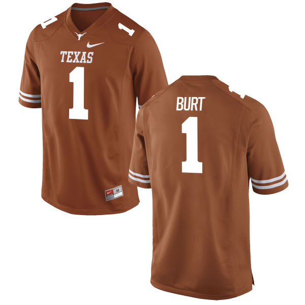 Men's Texas Longhorns 1 John Burt Orange Nike College Jersey