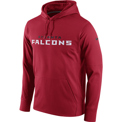 Men's Atlanta Falcons Nike Red Circuit Wordmark Essential Performance Pullover Hoodie