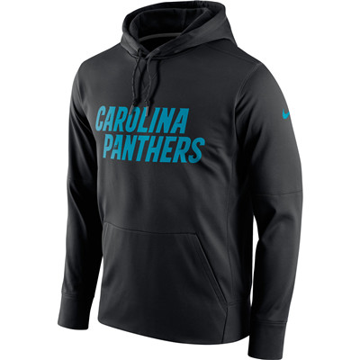 Men's Carolina Panthers Nike Black Circuit Wordmark Essential Performance Pullover Hoodie