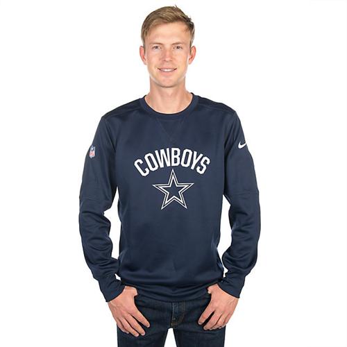 Men's Dallas Cowboys Nike Navy Sideline Circuit Performance Sweatshirt