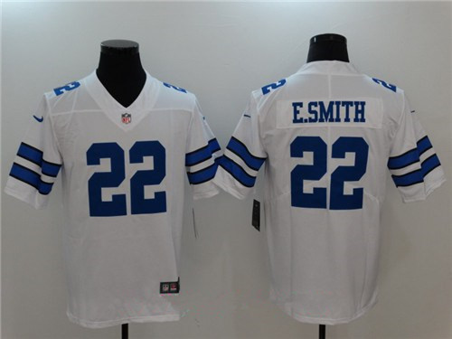 Men's Dallas Cowboys #22 Emmitt Smith White 2017 Vapor Untouchable Stitched NFL Nike Limited Jersey