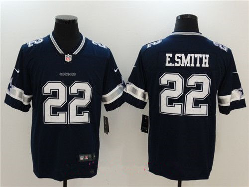 Men's Dallas Cowboys #22 Emmitt Smith Navy Blue 2017 Vapor Untouchable Stitched NFL Nike Limited Jersey