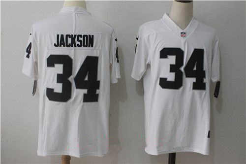 Men's Oakland Raiders #34 Bo Jackson White 2017 Vapor Untouchable Stitched NFL Nike Limited Jersey