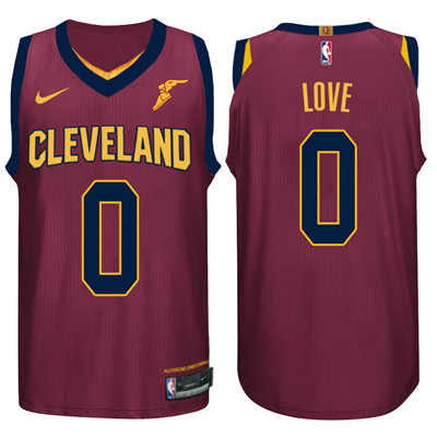 Nike NBA Cleveland Cavaliers #0 Kevin Love Jersey 2017-18 New Season Wine Red Jersey