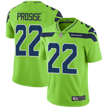 Nike Seattle Seahawks #22 C. J. Prosise Green Men's Stitched NFL Limited Rush Jersey