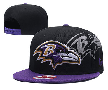 NFL Baltimore Ravens Flock Black Adjustable Hat