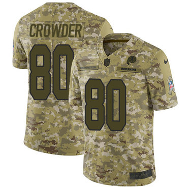 Nike Redskins #80 Jamison Crowder Camo Men's Stitched NFL Limited 2018 Salute To Service Jersey