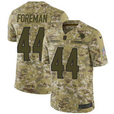 Nike Vikings #44 Chuck Foreman Camo Men's Stitched NFL Limited 2018 Salute To Service Jersey