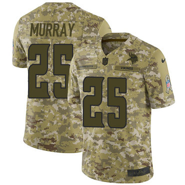 Nike Vikings #25 Latavius Murray Camo Men's Stitched NFL Limited 2018 Salute To Service Jersey