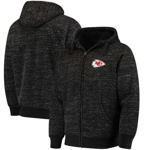 Kansas City Chiefs G-III Sports by Carl Banks Discovery Sherpa Full-Zip Jacket - Heathered Black