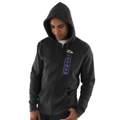 Baltimore Ravens Hook and Ladder Full-Zip Hoodie - Black