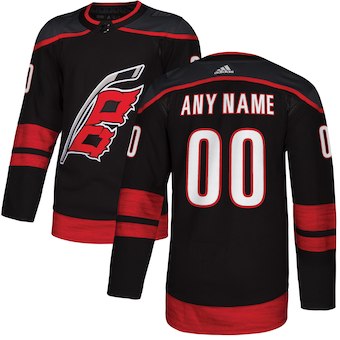 Kids Carolina Hurricanes adidas Black Alternate Authentic Custom Jersey