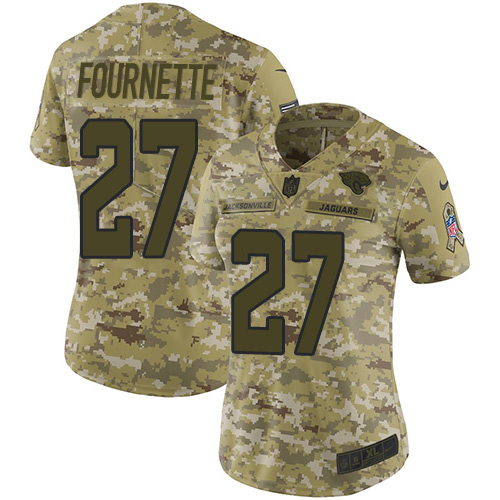 Nike Jaguars #27 Leonard Fournette Camo Women's Stitched NFL Limited 2018 Salute to Service Jersey